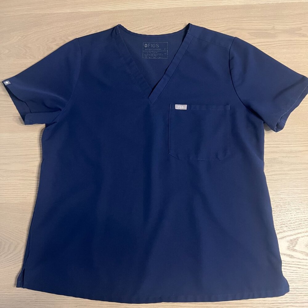 Navy Figs Scrub Top